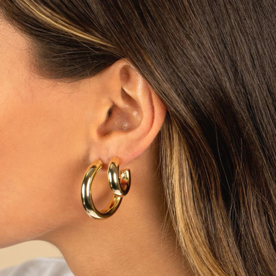 the classic gold hoop